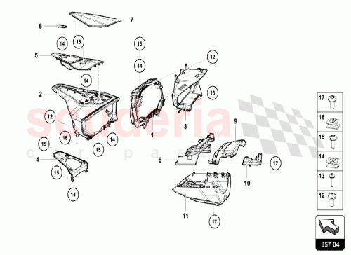 Part Diagram for Lamborghini 4T0857059A