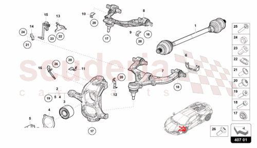 Part Diagram for Lamborghini 47B407241