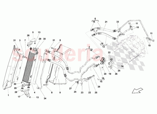 Part Diagram for Lamborghini 3W0301323