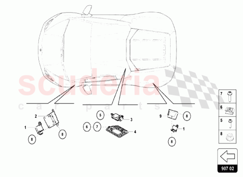 Part Diagram for Lamborghini 4H0907273D
