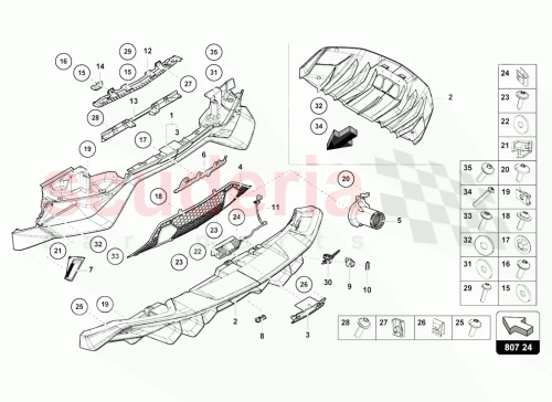 Part Diagram for Lamborghini 470807107B