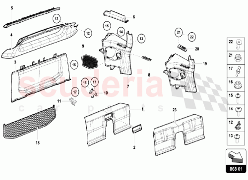Part Diagram for Lamborghini 4T8867533BGS9
