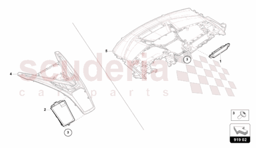 Part Diagram for Lamborghini 47B919617A