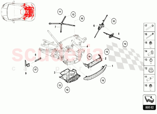 Part Diagram for Lamborghini 4T0814541B