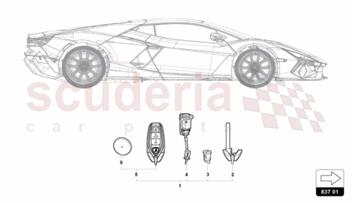 Part Diagram for Lamborghini 47B898374CAIF