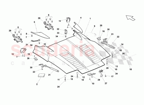Part Diagram for Lamborghini 407827023B