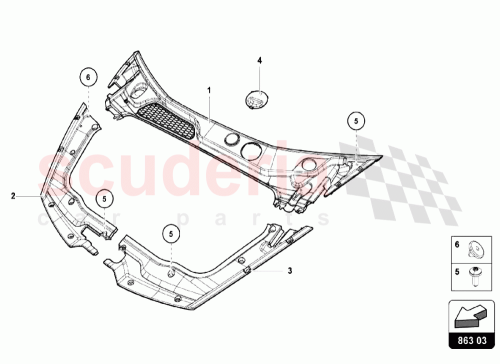 Part Diagram for Lamborghini 4T0821170E