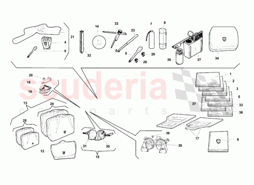 Part Diagram for Lamborghini 401863691-3