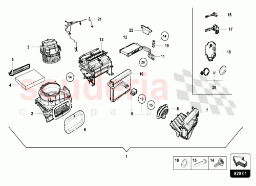 Part Diagram for Lamborghini 4S0819439