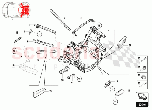 Part Diagram for Lamborghini 4T0813499B