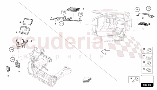 Part Diagram for Lamborghini 4K4907108AB