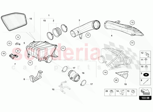 Part Diagram for Lamborghini 4T0133837A