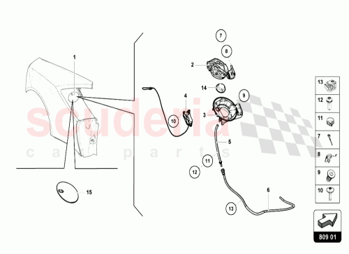 Part Diagram for Lamborghini 4T0809906A