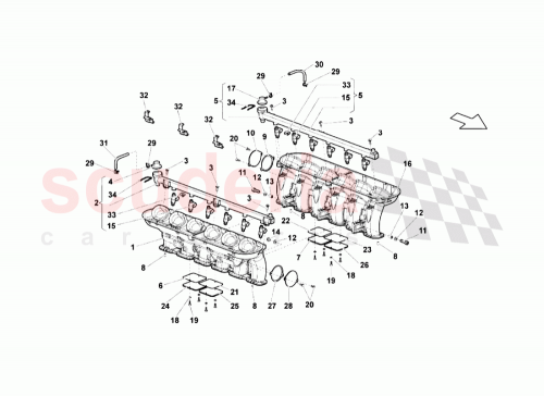 Part Diagram for Lamborghini 07M133264B