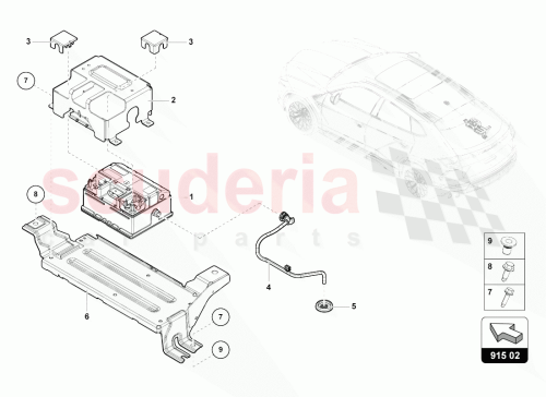 Part Diagram for Lamborghini 4M0915400D