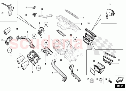 Part Diagram for Lamborghini 4T0819903M