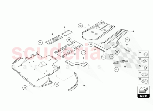 Part Diagram for Lamborghini 4T0825819A