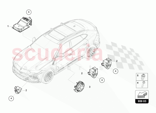 Part Diagram for Lamborghini 4N0959651D