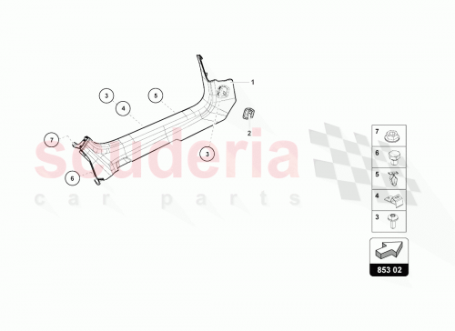 Part Diagram for Lamborghini 4T1854904H