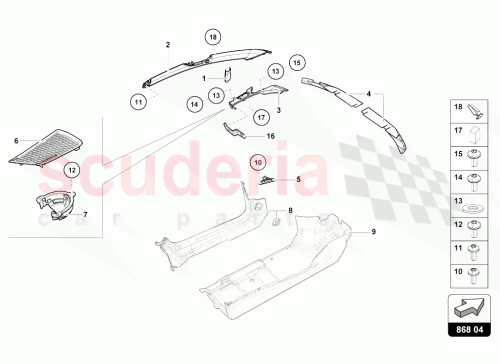 Part Diagram for Lamborghini 4T0867188