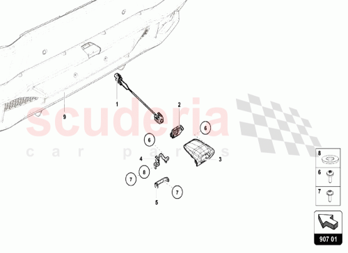 Part Diagram for Lamborghini 4T0807001