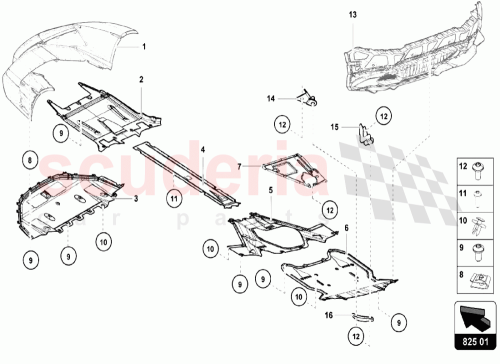 Part Diagram for Lamborghini 4T0825205C