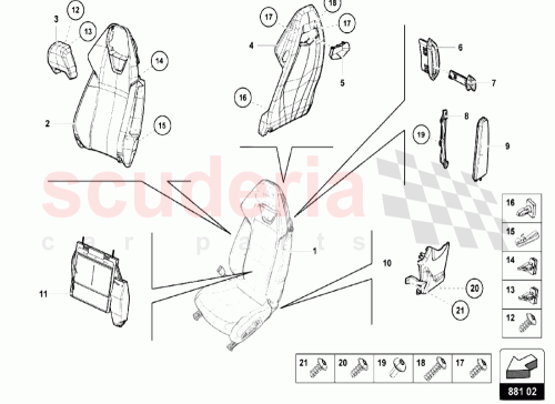 Part Diagram for Lamborghini 4T0881806