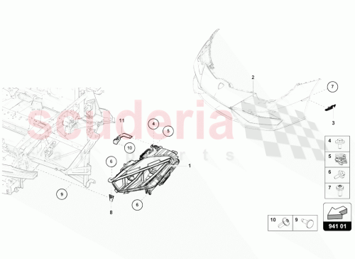 Part Diagram for Lamborghini 4T0945119B