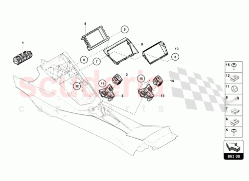 Part Diagram for Lamborghini 8R0919604A