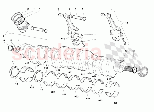 Part Diagram for Lamborghini 001430537