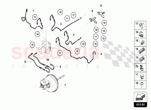 Part Diagram for Lamborghini 8E0611853B
