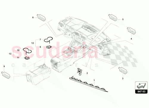 Part Diagram for Lamborghini 4ML947113