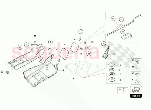 Part Diagram for Lamborghini 4T1863368DGU2