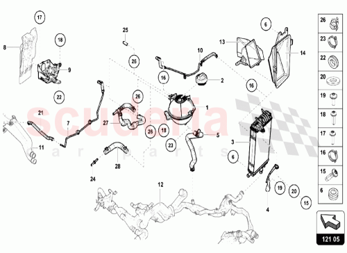 Part Diagram for Lamborghini 4T0121694B