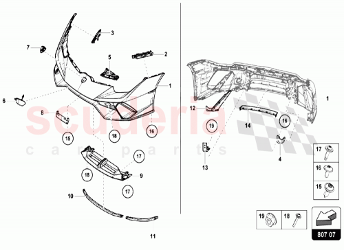 Part Diagram for Lamborghini 4T0945119C