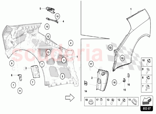 Part Diagram for Lamborghini 4T7821130C
