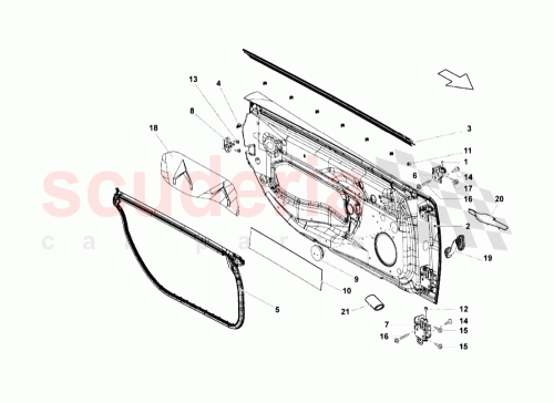 Part Diagram for Lamborghini 8L0837453