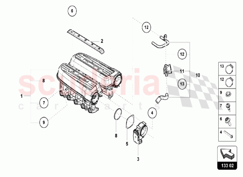 Part Diagram for Lamborghini 07L133185AC