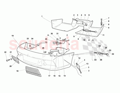 Part Diagram for Lamborghini 410807133A