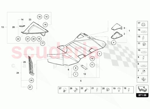 Part Diagram for Lamborghini 4T7825313A