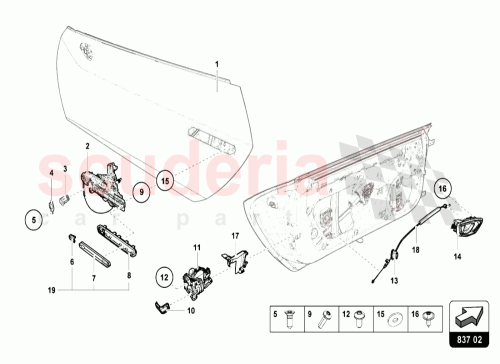 Part Diagram for Lamborghini 8J1837016F