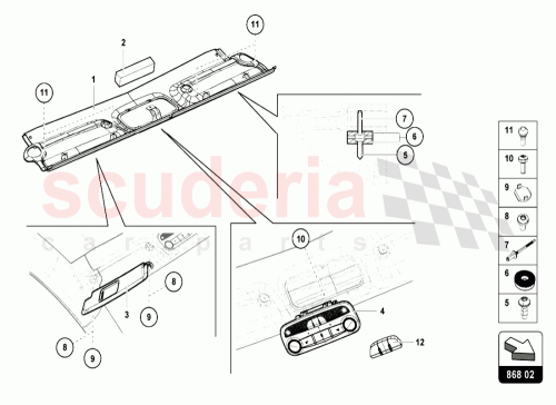 Part Diagram for Lamborghini 8F0959719B