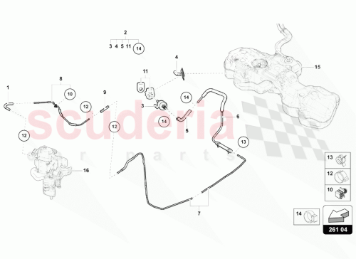 Part Diagram for Lamborghini 4M0261163E