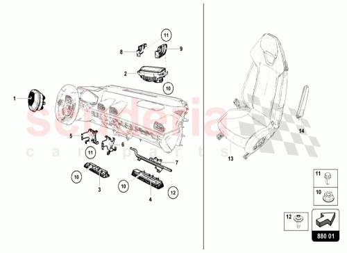 Part Diagram for Lamborghini 4T0880201B