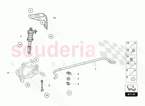 Part Diagram for Lamborghini 4T0412019BF