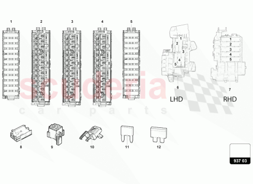 Part Diagram for Lamborghini 8W0937530