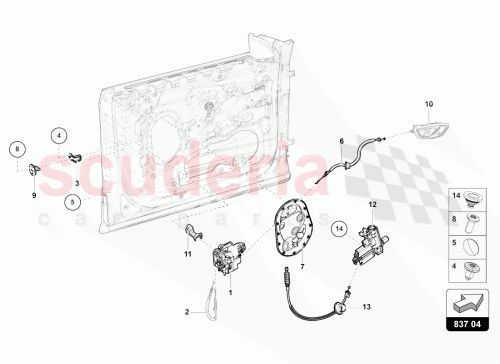 Part Diagram for Lamborghini 4N0837311