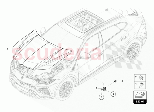 Part Diagram for Lamborghini 4M0823302