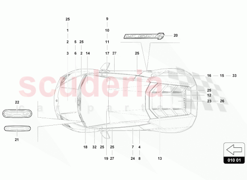 Part Diagram for Lamborghini 4T0010553