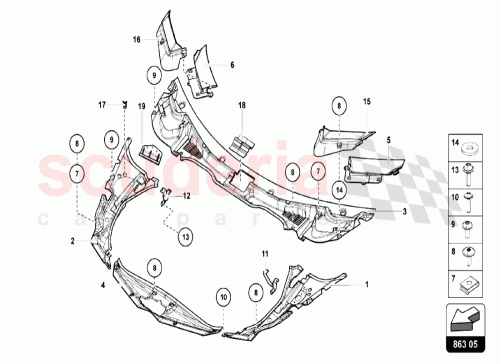 Part Diagram for Lamborghini 470853509C